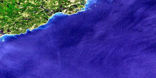 Framboise Satellite Map 011F09 at 1:50,000 scale - National Topographic System of Canada (NTS) - Orthophoto