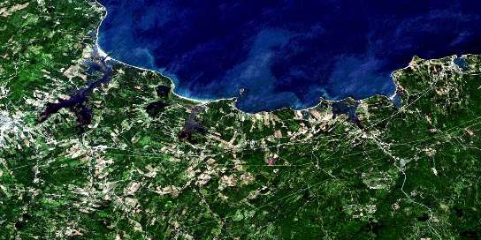 Antigonish Satellite Map 011F12 at 1:50,000 scale - National Topographic System of Canada (NTS) - Orthophoto