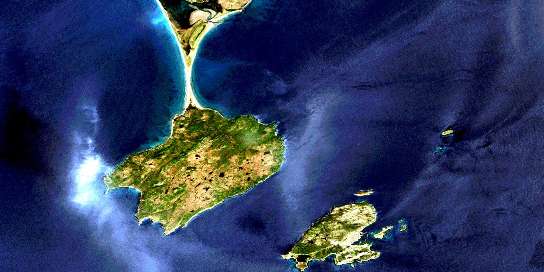 Air photo: Ile De St-Pierre Satellite Image map 011I16 at 1:50,000 Scale