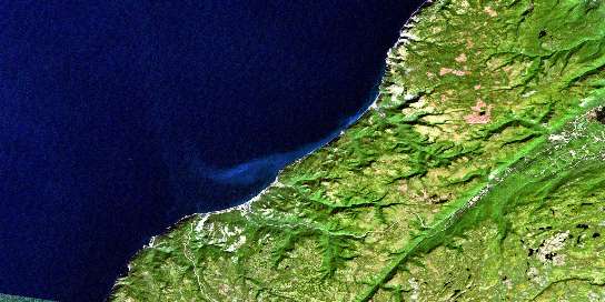 Air photo: Pleasant Bay Satellite Image map 011K15 at 1:50,000 Scale