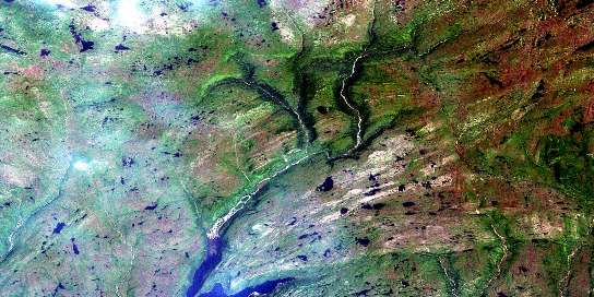 Air photo: La Poile River Satellite Image map 011O16 at 1:50,000 Scale
