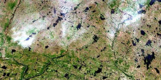 Dolland Brook Satellite Map 011P15 at 1:50,000 scale - National Topographic System of Canada (NTS) - Orthophoto