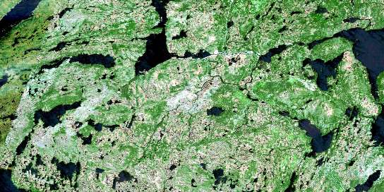Cold Spring Pond Satellite Map 012A01 at 1:50,000 scale - National Topographic System of Canada (NTS) - Orthophoto