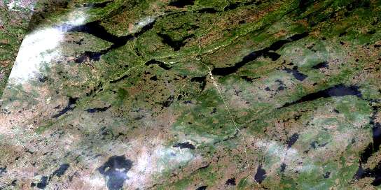 King George Iv Lake Satellite Map 012A04 at 1:50,000 scale - National Topographic System of Canada (NTS) - Orthophoto