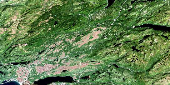 Harrys River Satellite Map 012B09 at 1:50,000 scale - National Topographic System of Canada (NTS) - Orthophoto