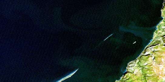 Shag Island Satellite Map 012B15 at 1:50,000 scale - National Topographic System of Canada (NTS) - Orthophoto