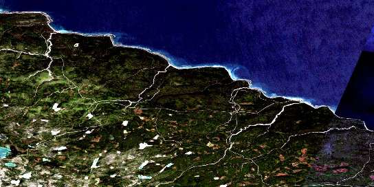 Air photo: Pointe Carleton Satellite Image map 012E10 at 1:50,000 Scale