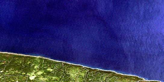 Anse De La Sauvagesse Satellite Map 012E14 at 1:50,000 scale - National Topographic System of Canada (NTS) - Orthophoto