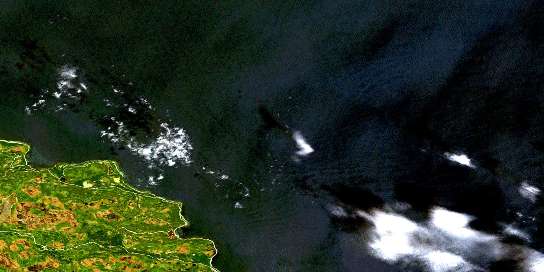 Air photo: Cap De La Table Satellite Image map 012F05 at 1:50,000 Scale