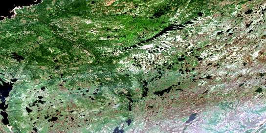The Topsails Satellite Map 012H02 at 1:50,000 scale - National Topographic System of Canada (NTS) - Orthophoto