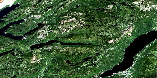 Pasadena Satellite Map 012H04 at 1:50,000 scale - National Topographic System of Canada (NTS) - Orthophoto