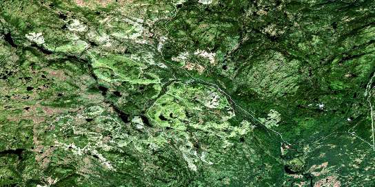Silver Mountain Satellite Map 012H11 at 1:50,000 scale - National Topographic System of Canada (NTS) - Orthophoto