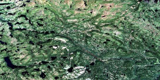 Main River Satellite Map 012H14 at 1:50,000 scale - National Topographic System of Canada (NTS) - Orthophoto