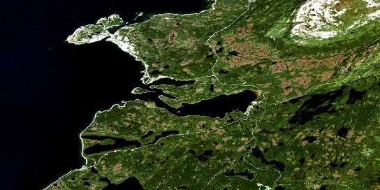 Air photo: Port Saunders Satellite Image map 012I11 at 1:50,000 Scale
