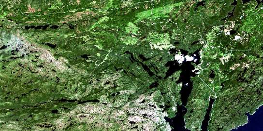 Roddickton Satellite Map 012I16 at 1:50,000 scale - National Topographic System of Canada (NTS) - Orthophoto