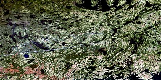 Baie-Des-Moutons Satellite Map 012J14 at 1:50,000 scale - National Topographic System of Canada (NTS) - Orthophoto
