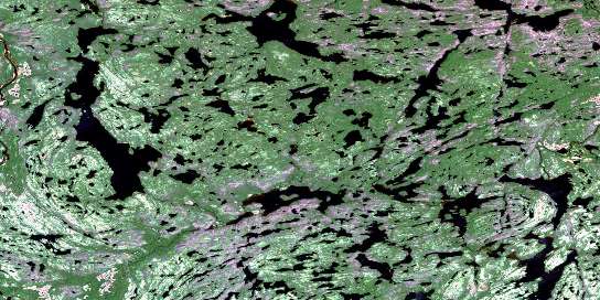 Lac Wabouchagamou Satellite Map 012K09 at 1:50,000 scale - National Topographic System of Canada (NTS) - Orthophoto