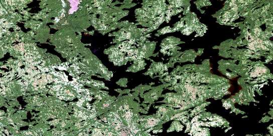 Lac D'Auteuil Satellite Map 012K11 at 1:50,000 scale - National Topographic System of Canada (NTS) - Orthophoto