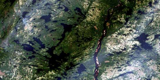 Air photo: Lac Victor Satellite Image map 012K12 at 1:50,000 Scale