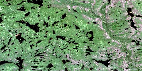 Lac De Re Satellite Map 012K16 at 1:50,000 scale - National Topographic System of Canada (NTS) - Orthophoto