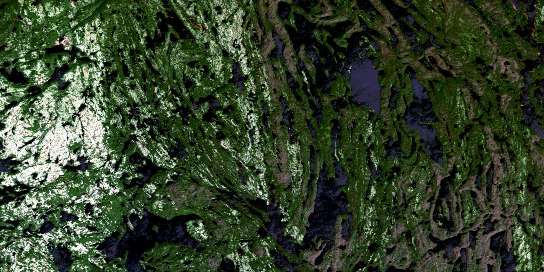 Lac De La Robe Noire Satellite Map 012L10 at 1:50,000 scale - National Topographic System of Canada (NTS) - Orthophoto