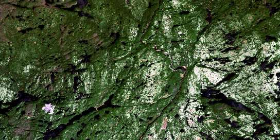 Lac-Allard Satellite Map 012L11 at 1:50,000 scale - National Topographic System of Canada (NTS) - Orthophoto