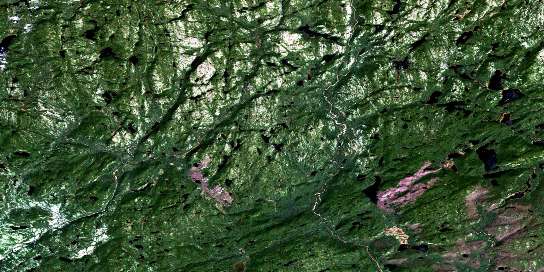 Lac Jerome Satellite Map 012L13 at 1:50,000 scale - National Topographic System of Canada (NTS) - Orthophoto