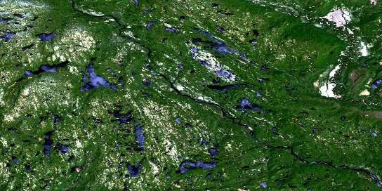 Lac Arthur Satellite Map 012M01 at 1:50,000 scale - National Topographic System of Canada (NTS) - Orthophoto