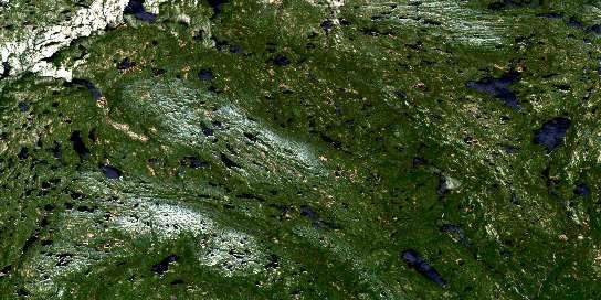 Lac Ruffin Satellite Map 012M02 at 1:50,000 scale - National Topographic System of Canada (NTS) - Orthophoto