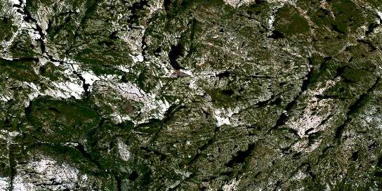 Lac Desaulniers Satellite Map 012M06 at 1:50,000 scale - National Topographic System of Canada (NTS) - Orthophoto