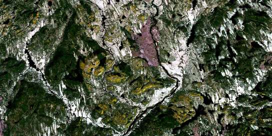 Riviere Touladis Satellite Map 012M12 at 1:50,000 scale - National Topographic System of Canada (NTS) - Orthophoto