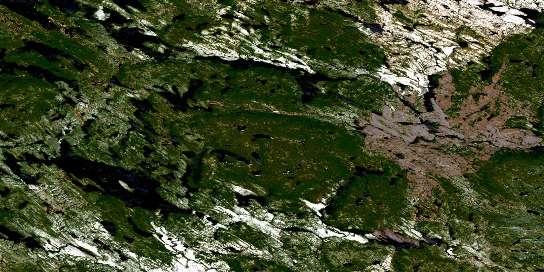 Lac De Morhiban Satellite Map 012M15 at 1:50,000 scale - National Topographic System of Canada (NTS) - Orthophoto