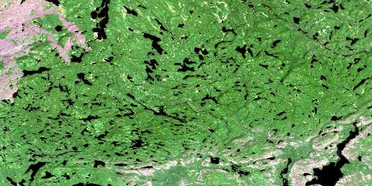 Lac Du Gas Satellite Map 012N01 at 1:50,000 scale - National Topographic System of Canada (NTS) - Orthophoto
