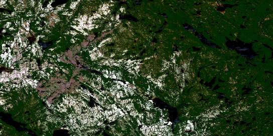 Lac Bohier Satellite Map 012N03 at 1:50,000 scale - National Topographic System of Canada (NTS) - Orthophoto