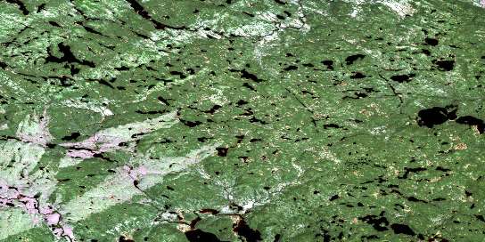 Lac Le Tort Satellite Map 012N10 at 1:50,000 scale - National Topographic System of Canada (NTS) - Orthophoto