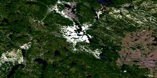 Lac Du Nort Satellite Map 012N11 at 1:50,000 scale - National Topographic System of Canada (NTS) - Orthophoto