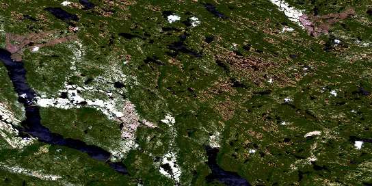 Lac Bastille Satellite Map 012N14 at 1:50,000 scale - National Topographic System of Canada (NTS) - Orthophoto