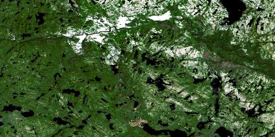 Lac Ferru Satellite Map 012O06 at 1:50,000 scale - National Topographic System of Canada (NTS) - Orthophoto