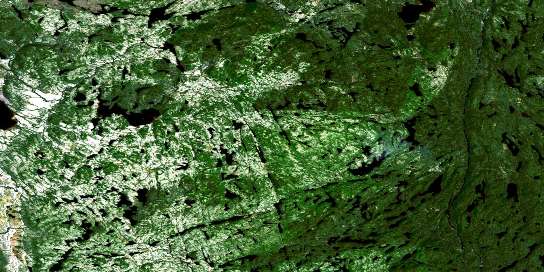Lac De Vitre Satellite Map 012O12 at 1:50,000 scale - National Topographic System of Canada (NTS) - Orthophoto