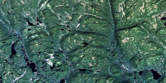 Lac Gallet Satellite Map 012O16 at 1:50,000 scale - National Topographic System of Canada (NTS) - Orthophoto
