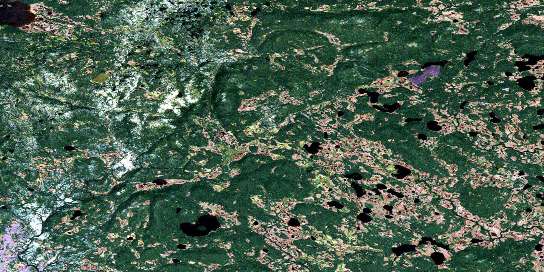 No Title Satellite Map 013A05 at 1:50,000 scale - National Topographic System of Canada (NTS) - Orthophoto