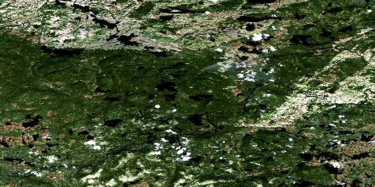 No Title Satellite Map 013A07 at 1:50,000 scale - National Topographic System of Canada (NTS) - Orthophoto