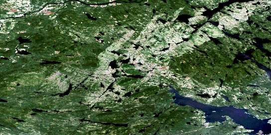 White Bear Arm Satellite Map 013A16 at 1:50,000 scale - National Topographic System of Canada (NTS) - Orthophoto