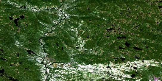 No Title Satellite Map 013B06 at 1:50,000 scale - National Topographic System of Canada (NTS) - Orthophoto