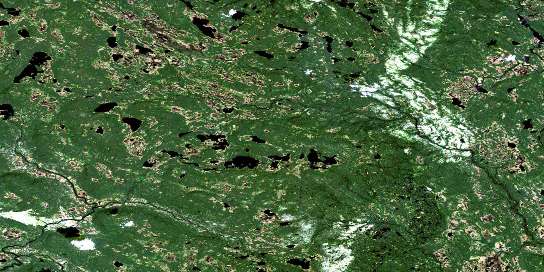 No Title Satellite Map 013B07 at 1:50,000 scale - National Topographic System of Canada (NTS) - Orthophoto