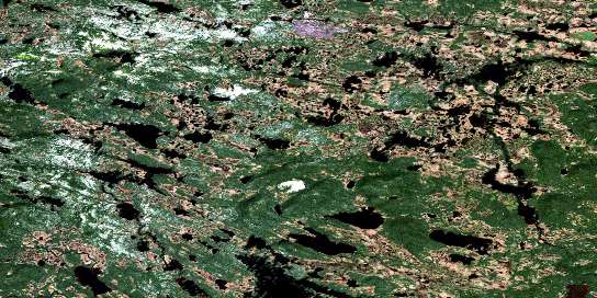No Title Satellite Map 013B09 at 1:50,000 scale - National Topographic System of Canada (NTS) - Orthophoto