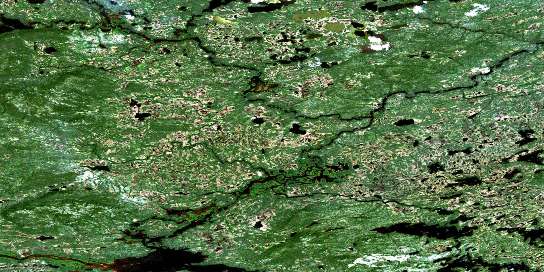 No Title Satellite Map 013B15 at 1:50,000 scale - National Topographic System of Canada (NTS) - Orthophoto
