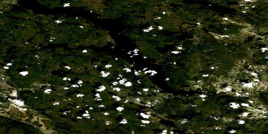 Minipi Lake Satellite Map 013C07 at 1:50,000 scale - National Topographic System of Canada (NTS) - Orthophoto