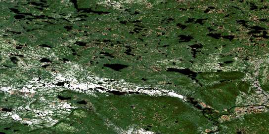No Title Satellite Map 013C08 at 1:50,000 scale - National Topographic System of Canada (NTS) - Orthophoto