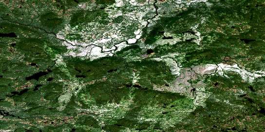 Little Drunken River Satellite Map 013C09 at 1:50,000 scale - National Topographic System of Canada (NTS) - Orthophoto